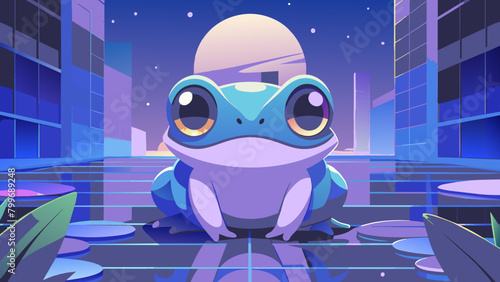 Kawaii frog, minimalist, cute, Cute minimalist: adorable rana. Rana estilo kawaii: milota minimalista.El amigo de la rana: una ilustración minimalista para niños