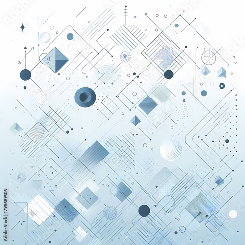 Abstract background with small geometric shapes and gradient