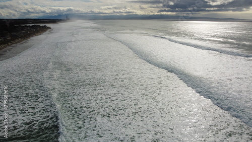 ocean tides by drone  waves