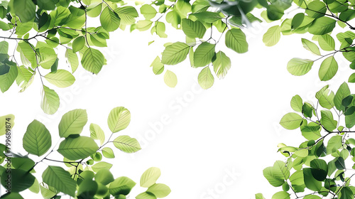abstract background of fresh tree leaves on isolated background, featuring a single green leaf in t photo