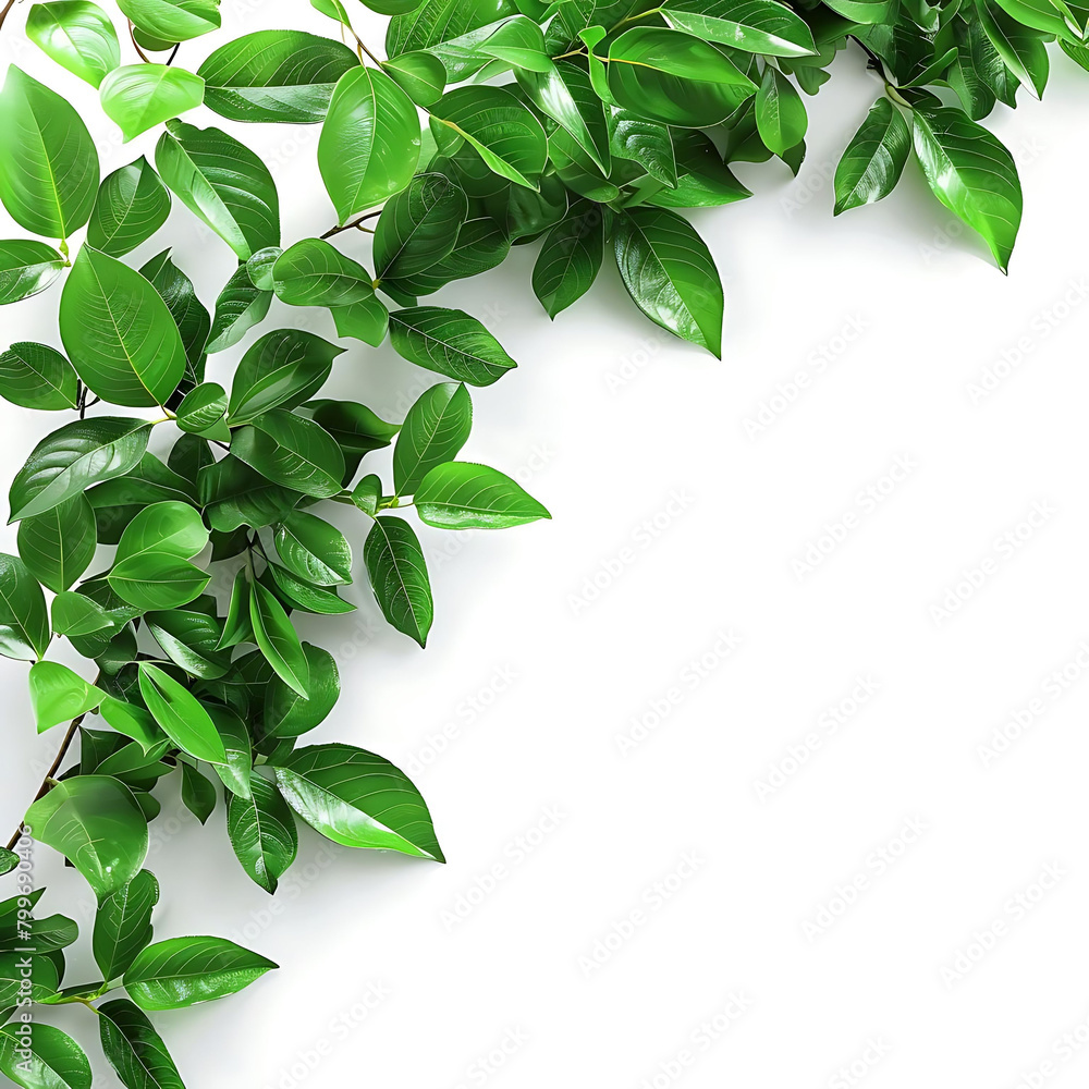 abstract background of lush green foliage on white abstract background of lush green foliage on white