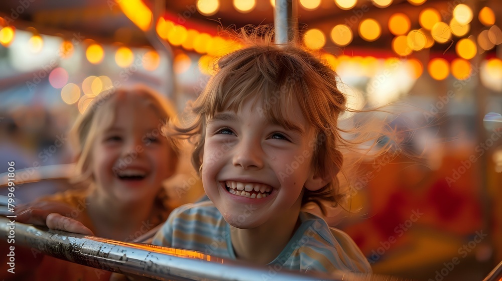 Family Fun at the Amusement Park: Laughter and Thrills