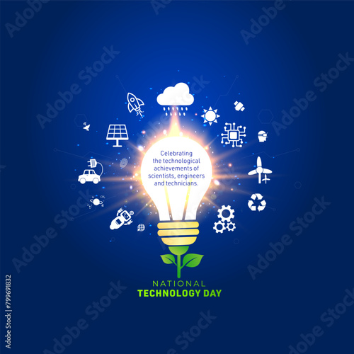 Indian National Technology Day. Theme for 11th May. Igniting Young Minds to Innovate and develop eco technology.