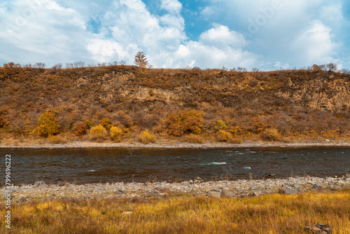 Autumn natural scenery of Aershan in Hulunbuir  Inner Mongolia  China