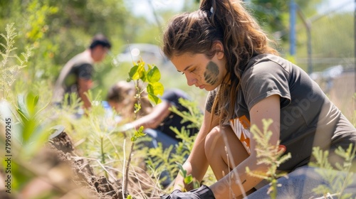A postfestival cleanup event where attendees and volunteers come together to ensure the festival leaves no lasting impact on the environment emphasizing the commitment to sustainability.