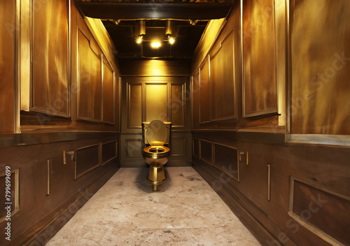 Luxurious lavatories gilded in gold.
