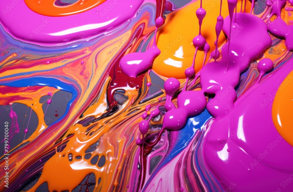 Vibrant Abstract Liquid Art Composition