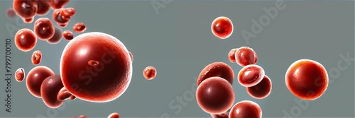 Erythrocytes blood cell stream isolated on transpa