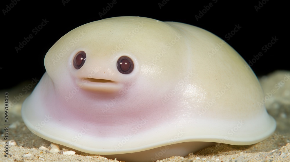 Fototapeta premium Cute sea creature with big eyes