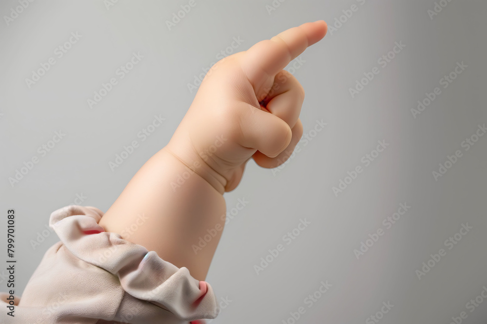 Direction to Growth: Baby's Hand Pointing the Way Direction to Growth: Baby's Hand Pointing the Way