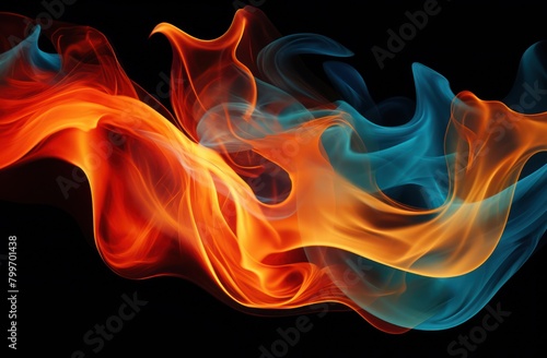 Vibrant Swirling Flames