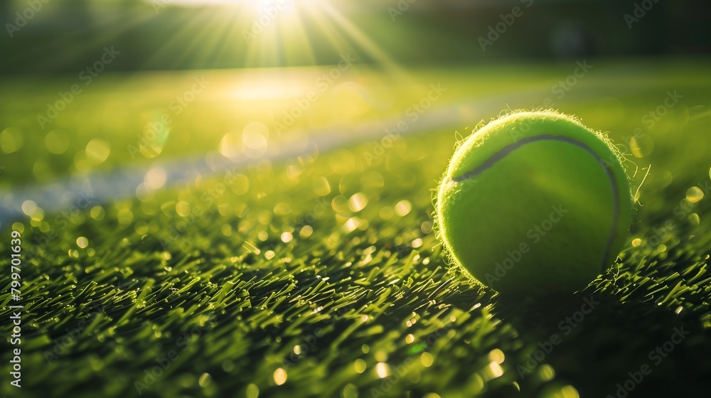 Tennis Serenity: Early Morning Game on the Court