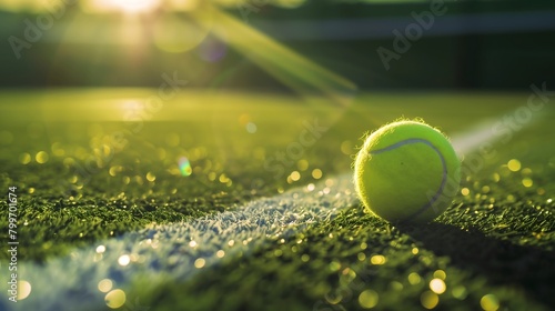 Tennis Serenity: Early Morning Game on the Court