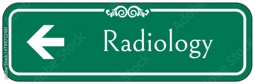 Hospital way finding sign radiology
