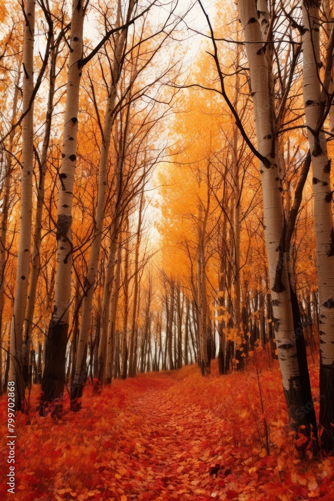 Fototapeta premium Autumn forest path
