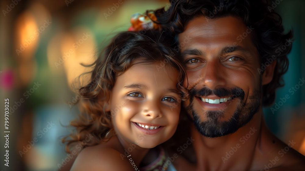 Fatherhood Bliss: Man with his Young Daughter Fatherhood Bliss: Man with his Young Daughter