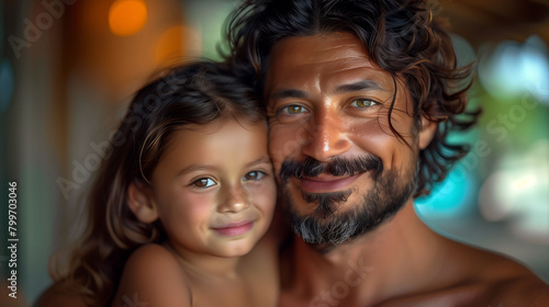 Fatherhood Bliss: Man with his Young Daughter