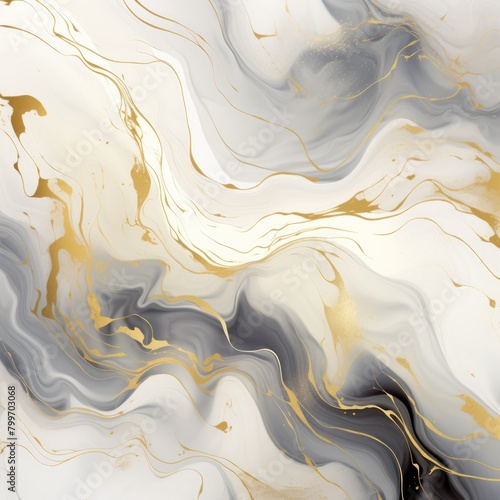 Elegant Marble Texture with Golden Accents