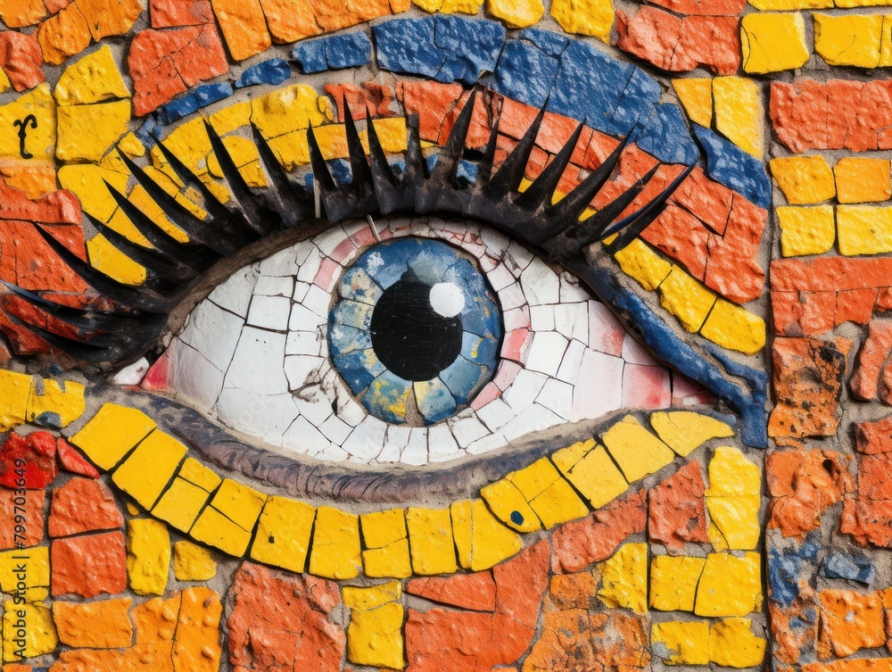 Vibrant Mosaic Eye