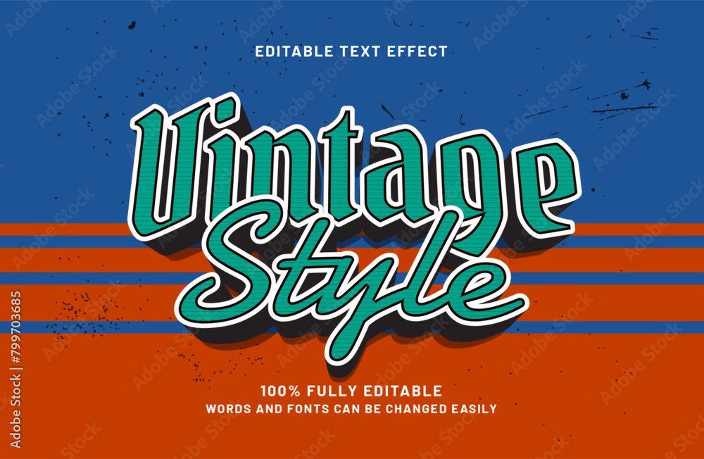 Obraz premium vintage style editable text effect in classic style