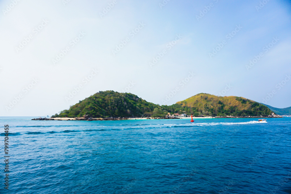 Tropical island and ocean scenery. Tropical island and ocean scenery.