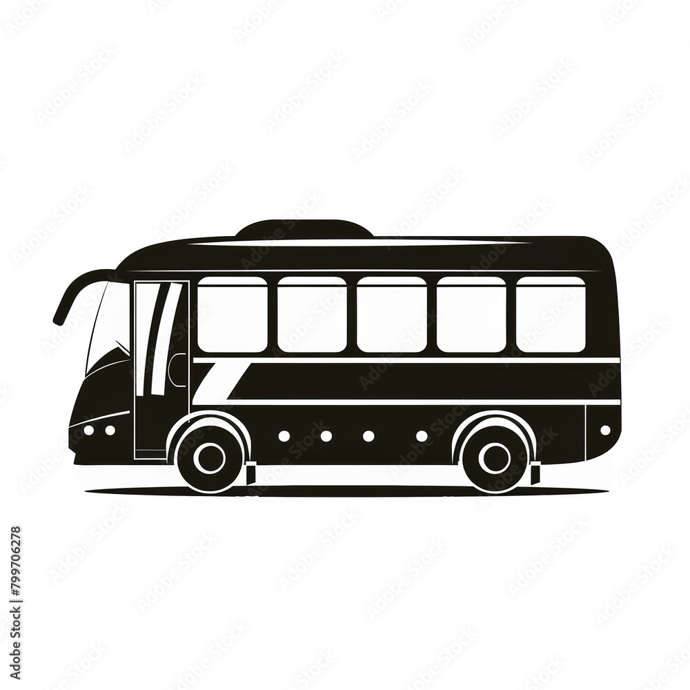 Travel bus logo line.