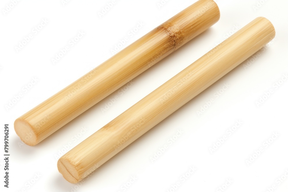 Wooden rolling pins on white background Wooden rolling pins on white background