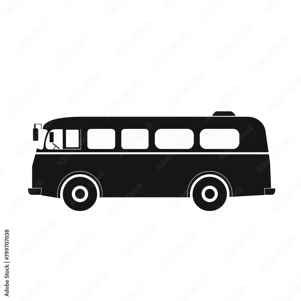 Travel bus logo line.
