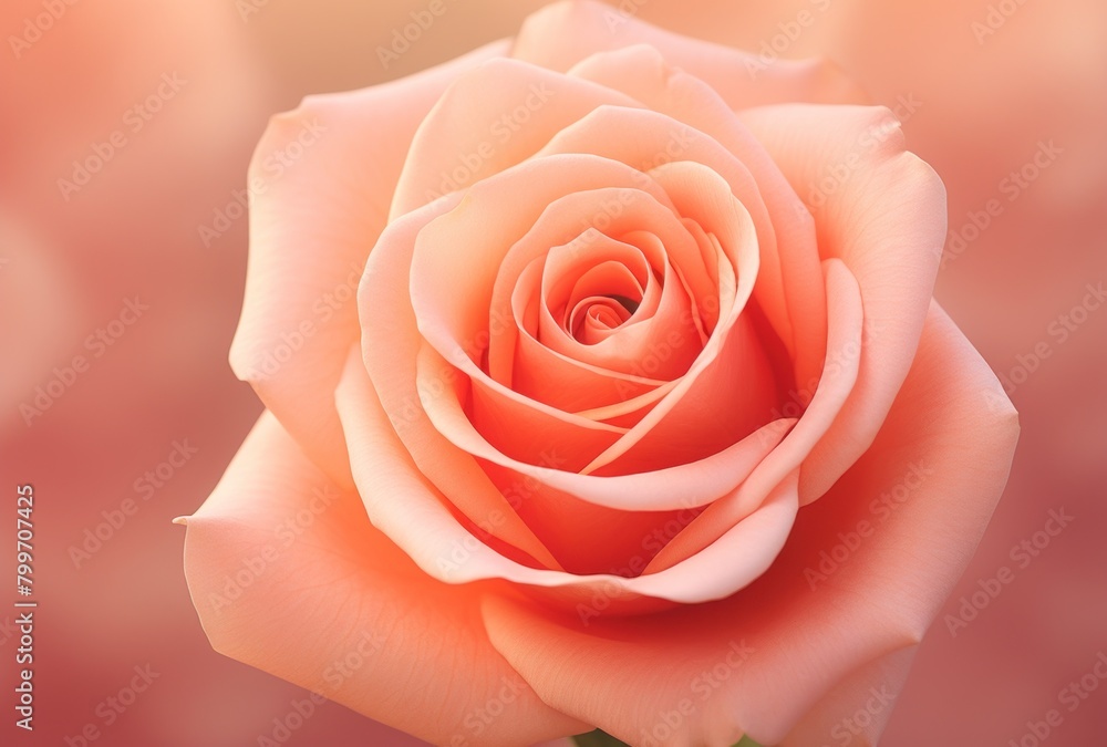Fototapeta premium Delicate peach rose bloom