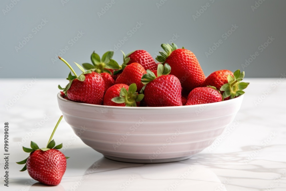 Fresh ripe strawberries in a bowl Fresh ripe strawberries in a bowl