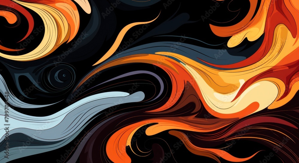 Fototapeta premium Vibrant Abstract Swirls