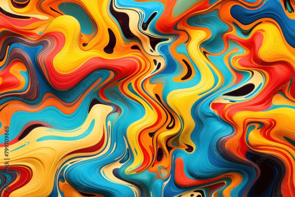 Vibrant Abstract Fluid Art Painting Vibrant Abstract Fluid Art Painting