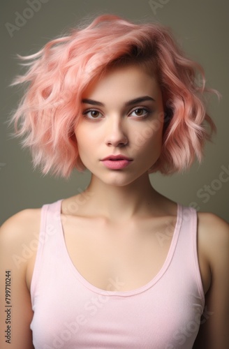 Vibrant Pink Hair Portrait