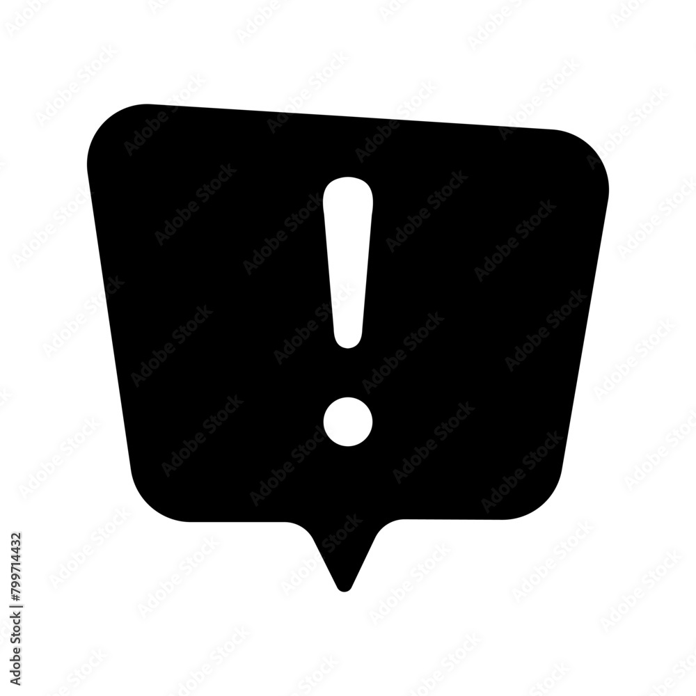 Exclamation sign icon, important mark, attention sign, warning speech bubble color editable Exclamation sign icon, important mark, attention sign, warning speech bubble color editable