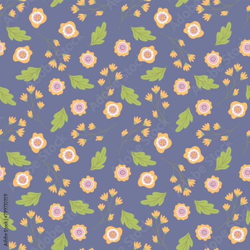 Floral Seamless Pattern. Design for fabric, textile, wallpaper, packaging  © Helga KOV