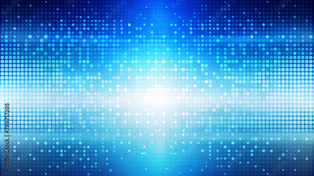 Blue digital mosaic backdrop with glowing squares in a square pattern Blue digital mosaic backdrop with glowing squares in a square pattern