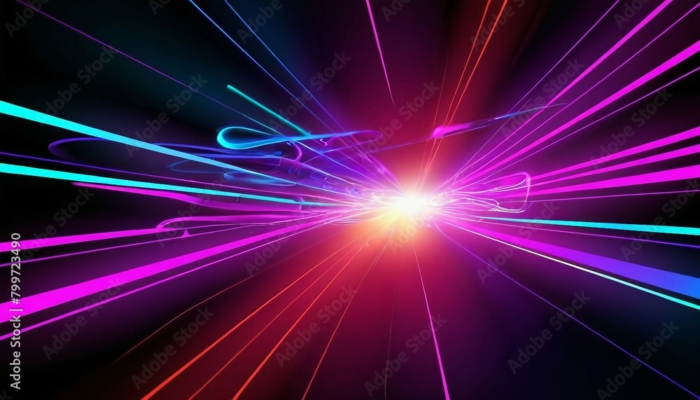Abstract neon lights background with glowing lines and futuristic vibes. Abstract neon lights background with glowing lines and futuristic vibes.