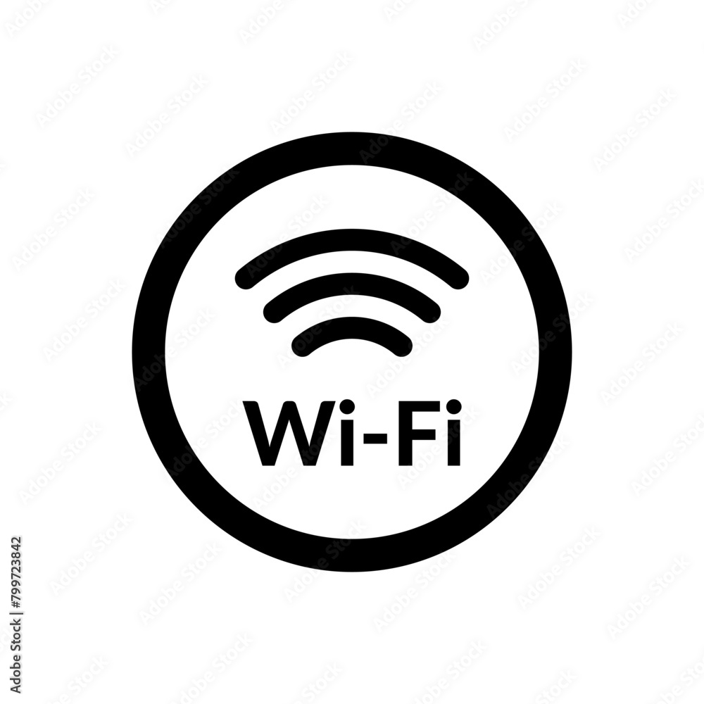 Wi-fi black round icons. Free wireless zone outline circle symbol. Public wifi area solid sign. Wi-fi black round icons. Free wireless zone outline circle symbol. Public wifi area solid sign.