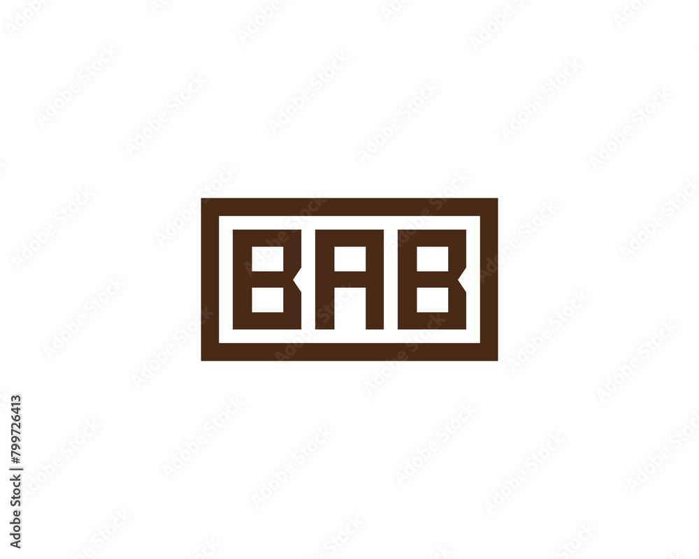 BAB logo design vector template BAB logo design vector template