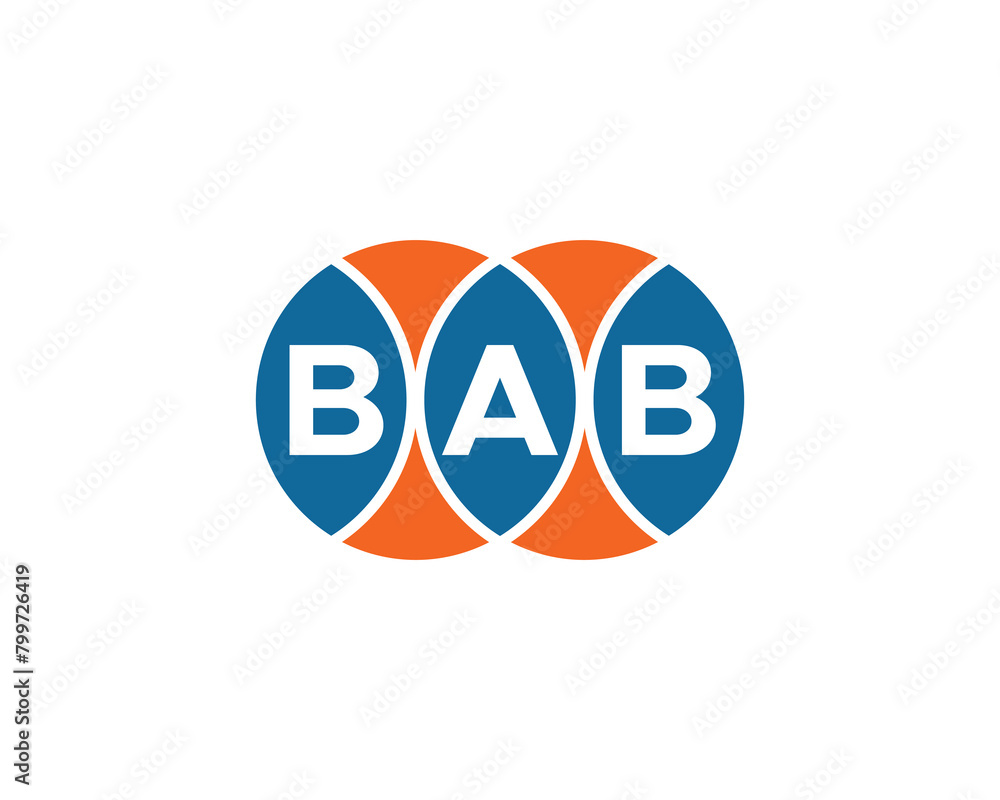 BAB logo design vector template BAB logo design vector template