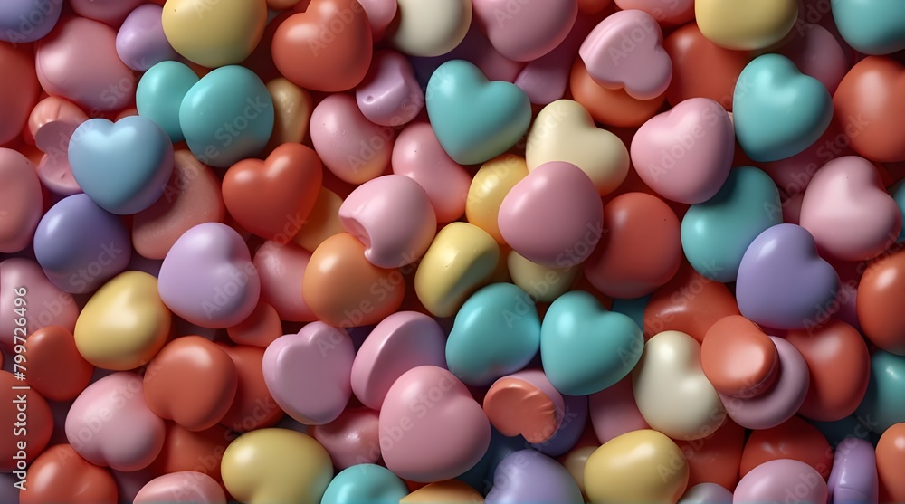 Sweet heart shape candy banner set. Valentines day concept. Isolated.generative.ai Sweet heart shape candy banner set. Valentines day concept. Isolated.generative.ai