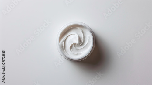 White contianer bottle on white background created with Generative Ai technology