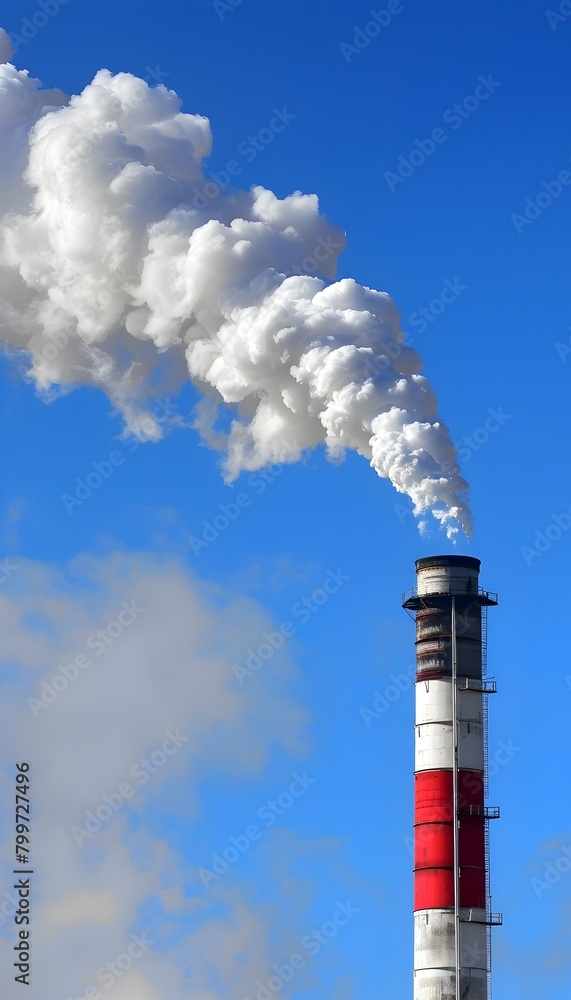 Billowing Smoke from Industrial Chimney Highlights Need for Climate-Friendly Policies and Technologies