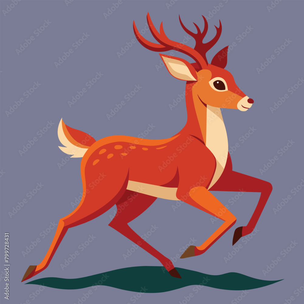 a drawing of a deer with antlers vector illustration a drawing of a deer with antlers vector illustration