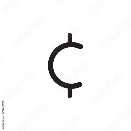 cent sign icon.vector flat trendy style illustration for web and app..eps
