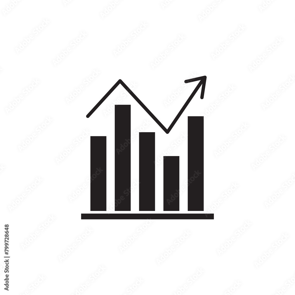 chart, data icon.vector flat trendy style illustration on white background..eps chart, data icon.vector flat trendy style illustration on white background..eps