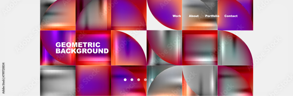 a colorful geometric background with squares and circles High quality a colorful geometric background with squares and circles High quality