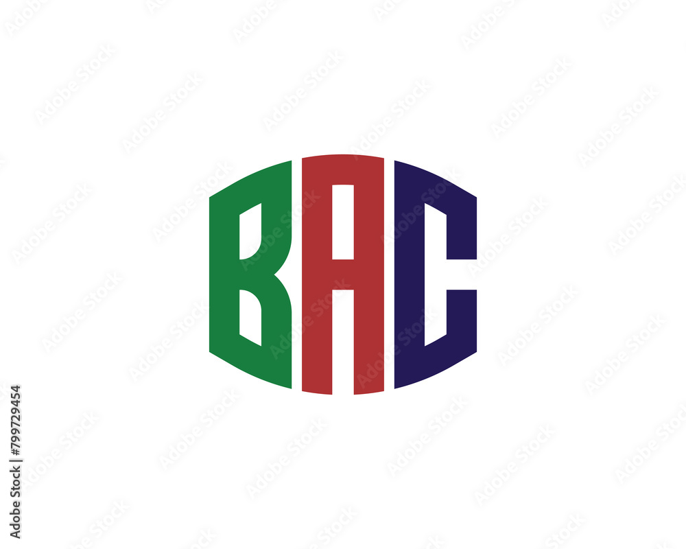 BAC Logo design vector template BAC Logo design vector template