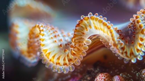 Macro shot of a Charroll clam.