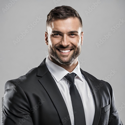 Bodyguard Smiling Vigilantly